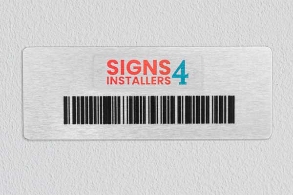 Anodized Aluminium Asset Label