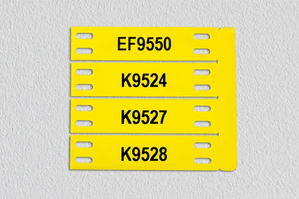 Yellow Cable ID Tags