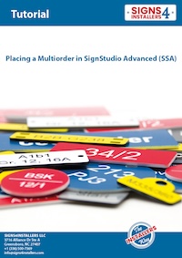 Placing a Multiorder in SignStudio Advanced (SSA)