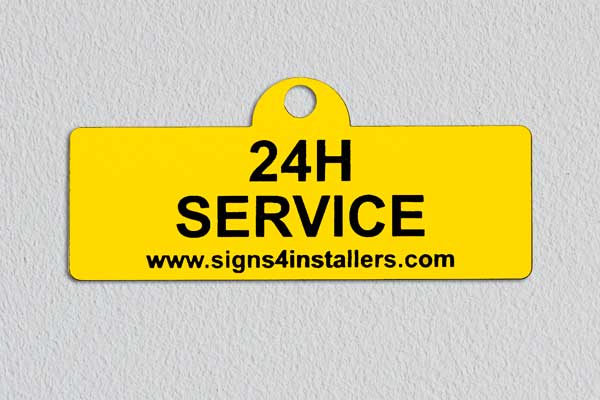 24h hanger sign