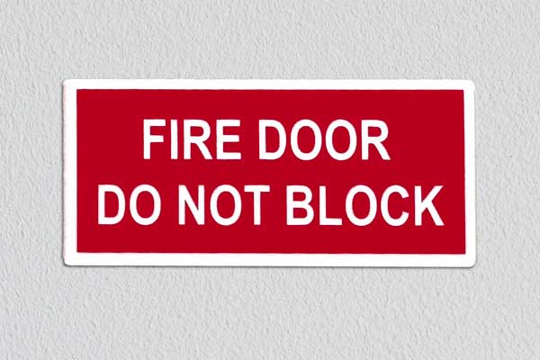 Fire Sign, engraved plastic