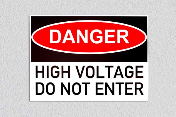 High voltage varning sign
