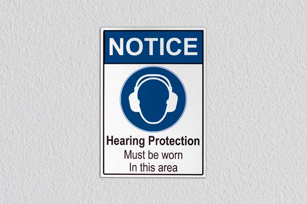 Mandatory sign, hearing protection