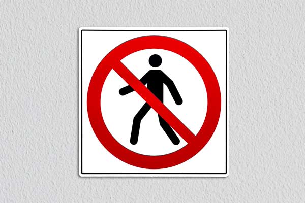 Transparent Sticker no walking