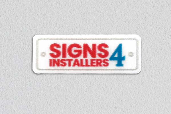Transparent sticker with logo