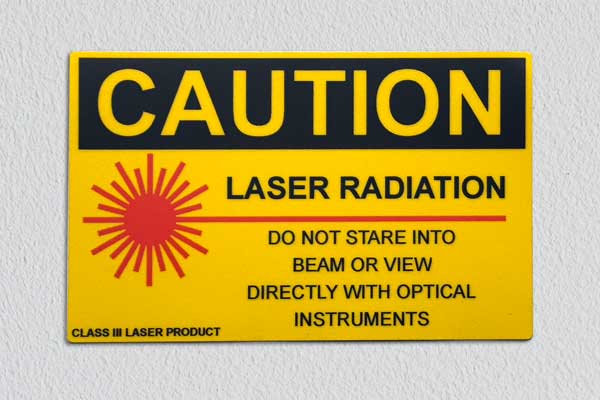 Prohibition sign, laser