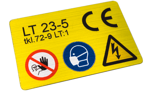 Brushe aluminium stickers